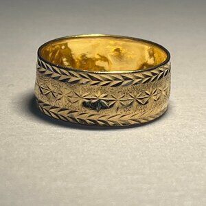 22K Gold 8mm Sandy Ring